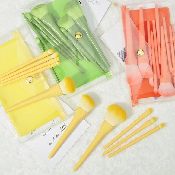 Candy colored  Vegan Brush set, 10 pcs - Picture 6 of 6